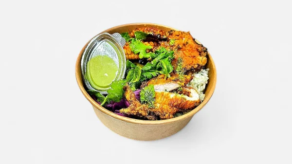 Crispy Chicken Burrito Rice Bowl