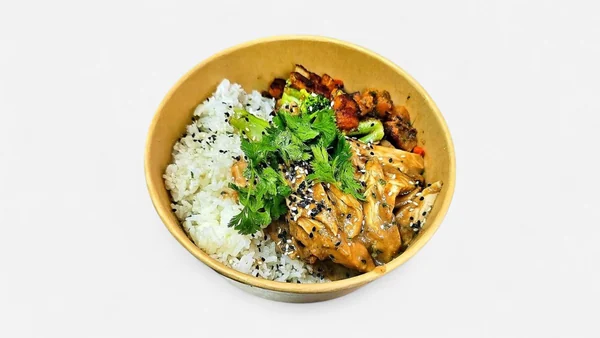 Peanut Butter Chicken Rice Bowl